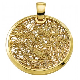 Pendentifs or Pendentif rond Soie d'Or bicolore