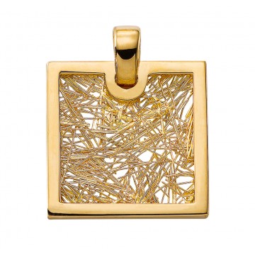 Pendentifs or Pendentif Soie d'Or carré