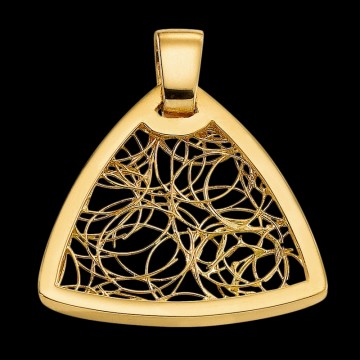 Pendentifs or Pendentif troîda bicolore Soie d'or Ronde