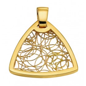 Pendentifs or Pendentif troîda bicolore Soie d'or Ronde