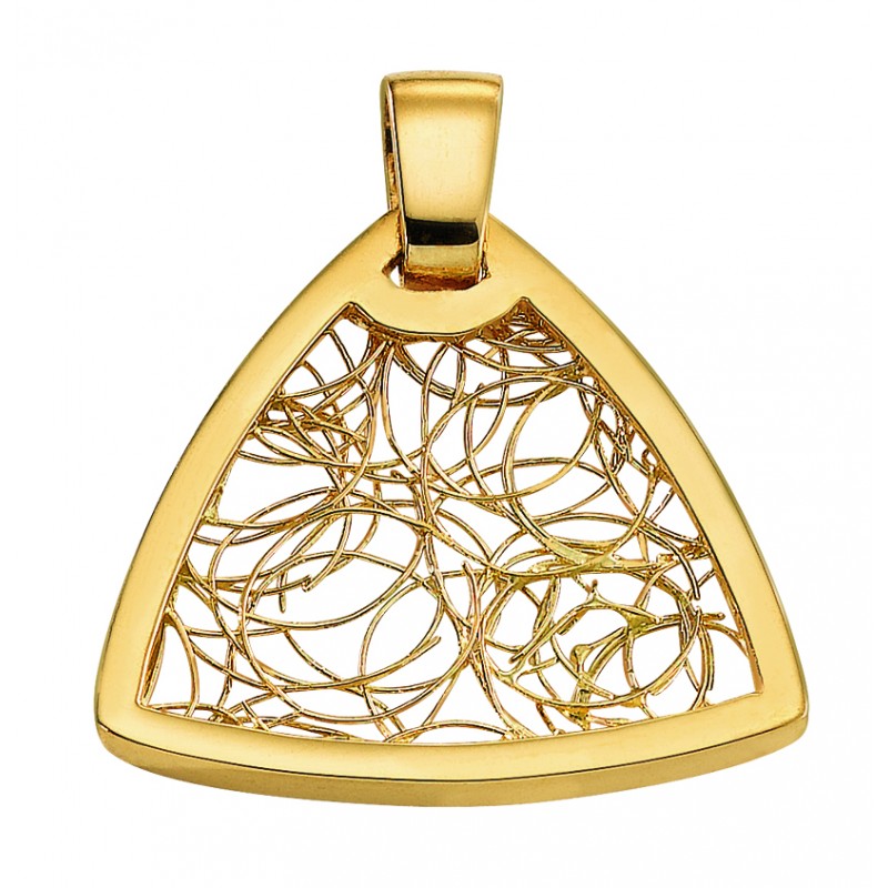 Pendentifs or Pendentif troîda bicolore Soie d'or Ronde
