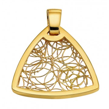 Pendentifs or Pendentif troîda bicolore Soie d'or Ronde