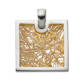 Pendentifs or Pendentif Soie d'Or carré