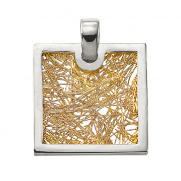 Pendentifs or Pendentif Soie d'Or carré