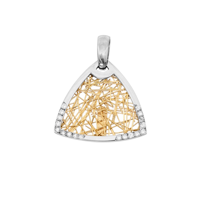 Pendentifs diamant Pendentif Soie d'Or troïda empierré