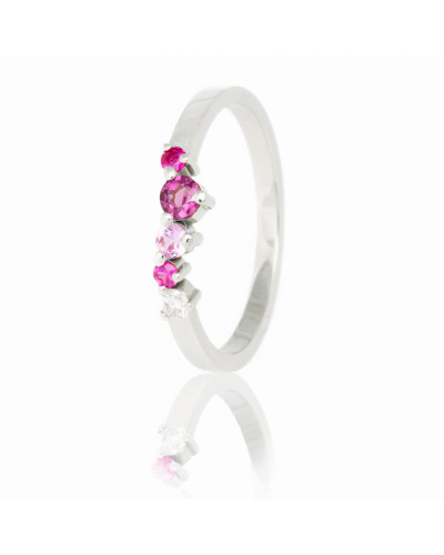 Alliances diamants Poppys Rose serti griffes