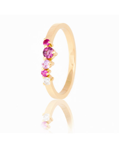 Alliances diamants Poppys Rose serti griffes