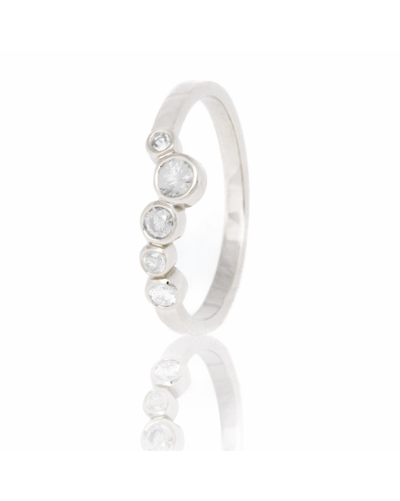 Alliances diamants Poppys Blanche serti clos