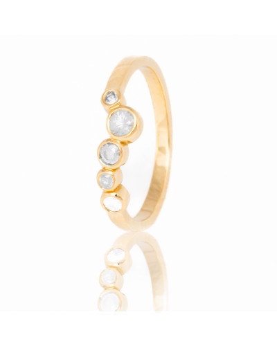 Alliances diamants Poppys Blanche serti clos