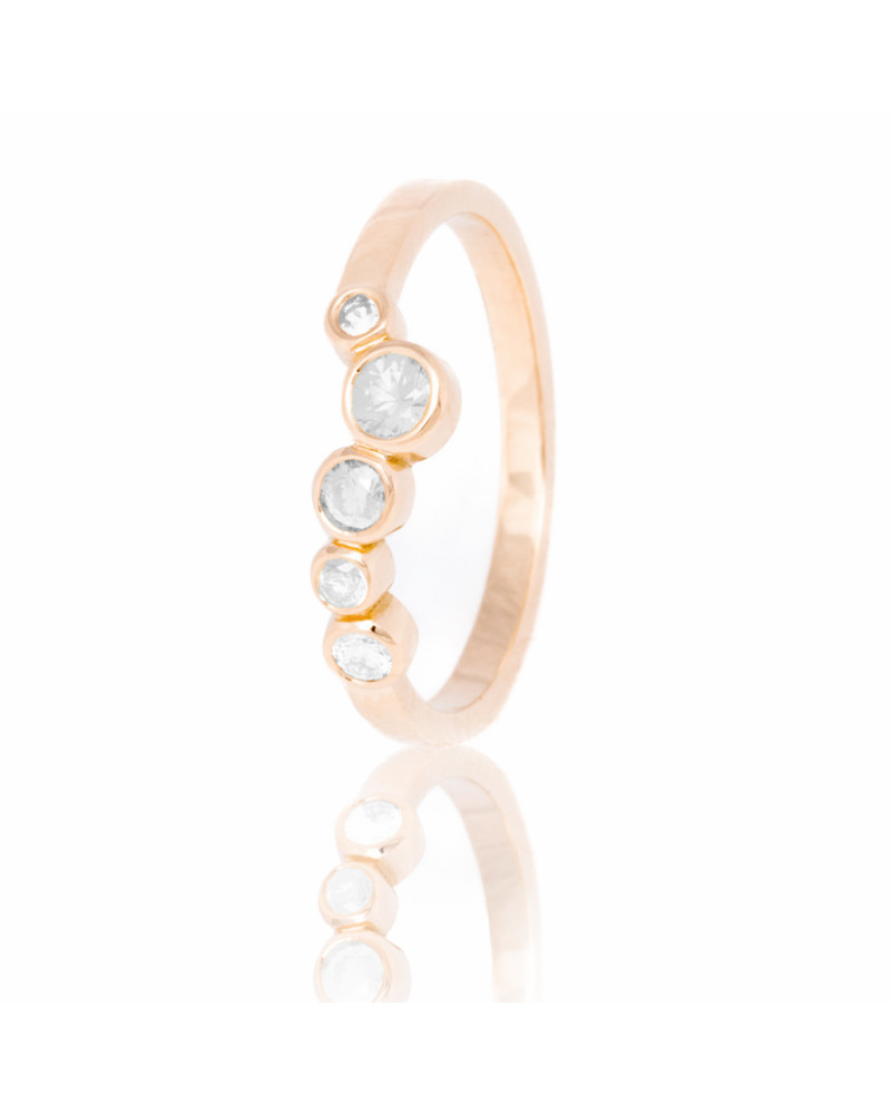 Alliances diamants Poppys Blanche serti clos