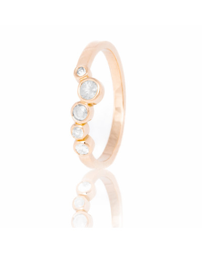 Alliances diamants Poppys Blanche serti clos