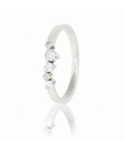 Alliances diamants Poppys Blanche serti griffes