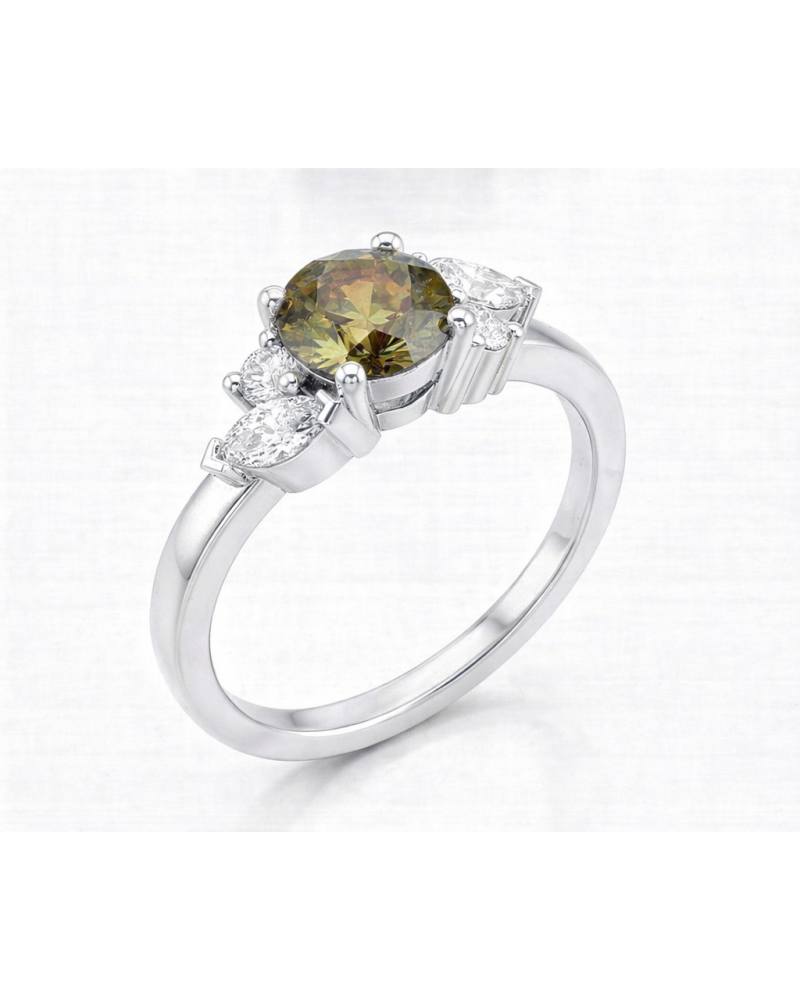 Alliances diamants Solitaire Poppys Saphir Bronze
