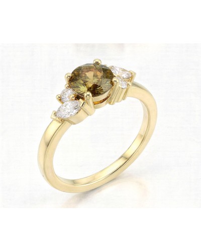 Alliances diamants Solitaire Poppys Saphir Bronze