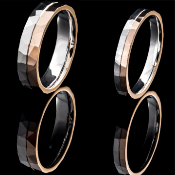 Duo Alliances Duo alliance martelée bicolore