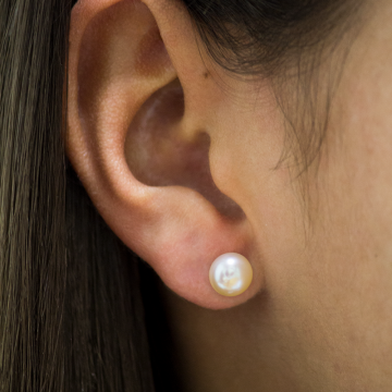Boucles d'oreilles perles de culture argent