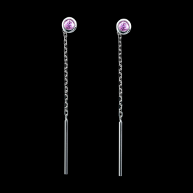 Colorys Boucles d'oreilles Colorys Saphirs roses