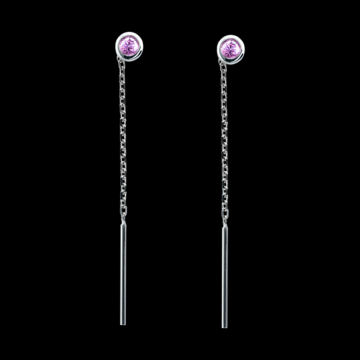 Colorys Boucles d'oreilles Colorys Saphirs roses