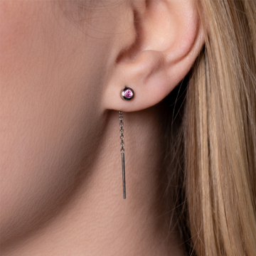 Colorys Boucles d'oreilles Colorys Saphirs roses