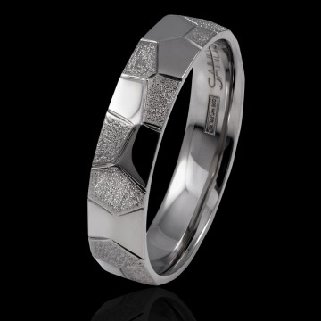 Alliances homme Alliance martelée diamantée